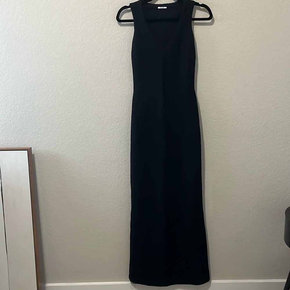 WOOLFORD Contoured Black Rib Bodycon Sleeveless Dress, Size 34 (US, 4/6)